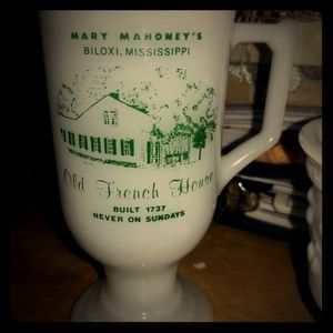 Vintage milk glass coffee mug